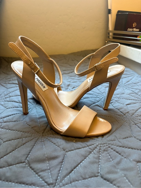 Steve Madden Shoes - Steve Madden Nude Tan High Heel Ankle Strap Sandals